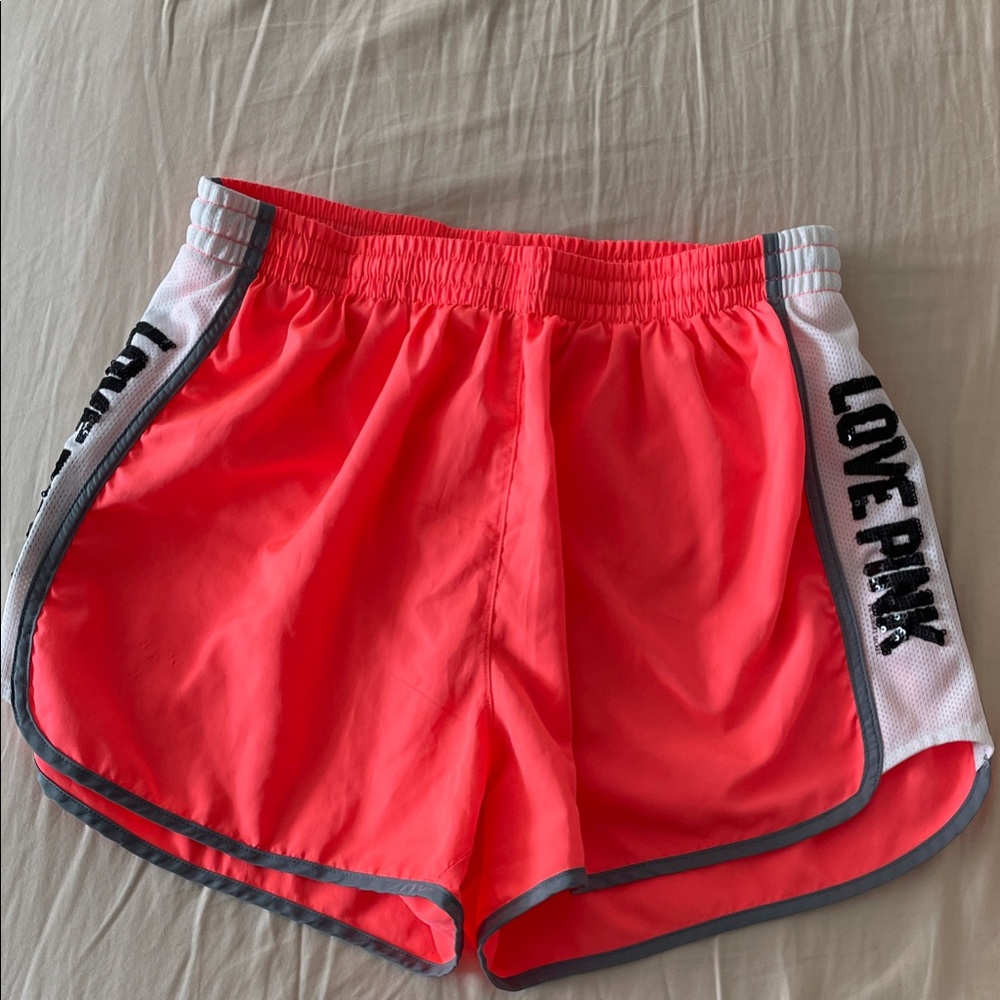 PINK Victoria's Secret Coral Athletic Shorts
